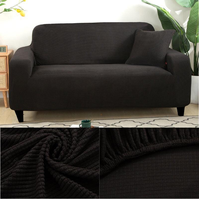 Housse de Canapé Noir Microfibre - La Maison de la Housse®