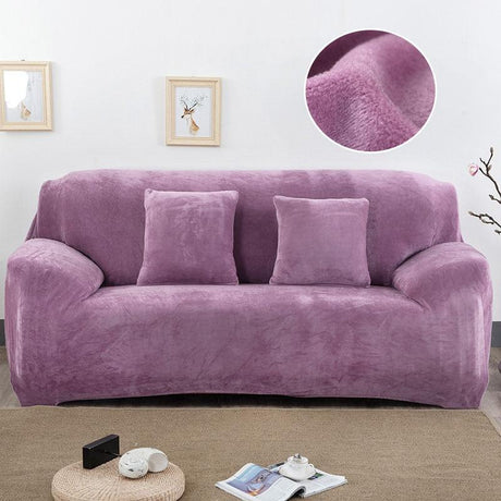 Housse de Canapé Velours Violet Clair - La Maison de la Housse®