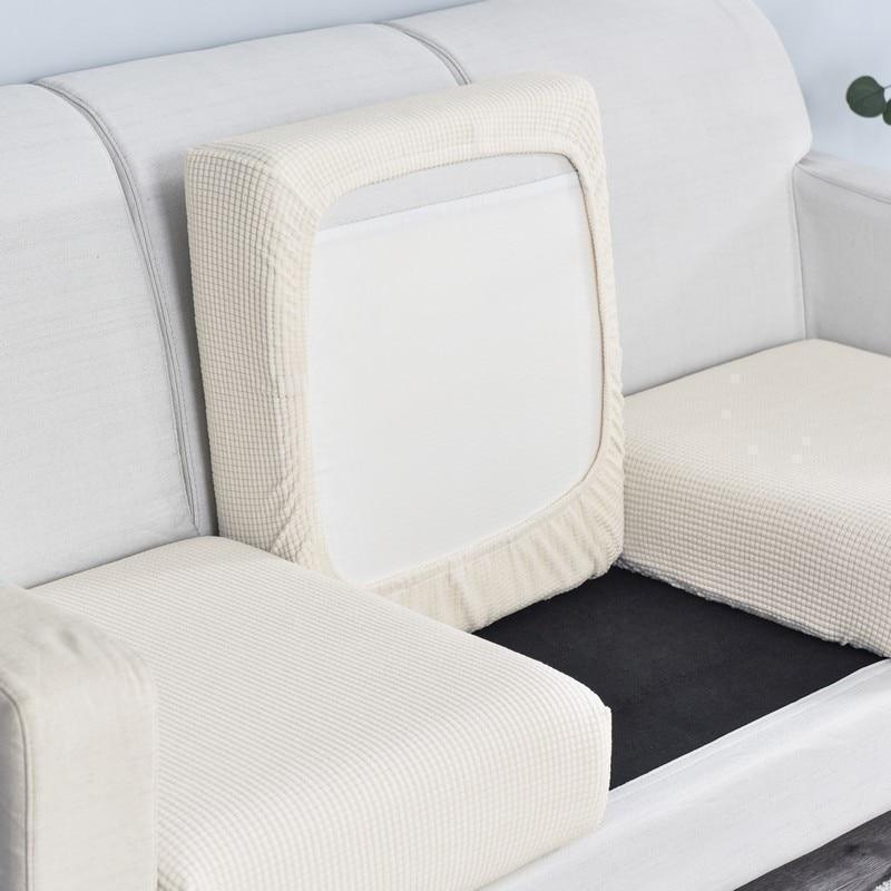 Housse de Coussin Blanc Pour Siège d'Assise et Dossier Canapé & Fauteuil - La Maison de la Housse®