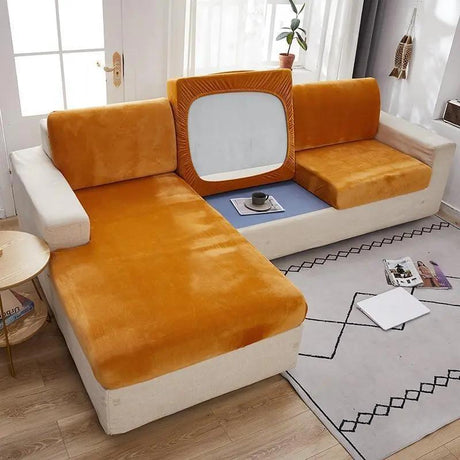 Housse Coussin d'Assise  Velours Orange pour product_type – La Maison De La Housse