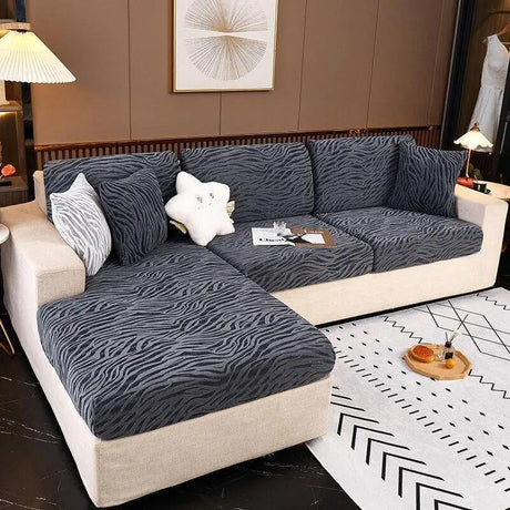 Housses de Coussin Zébrée Velours Pour Siège D'assise pour HOUSSE SIEGES DE CANAPÉ – La Maison De La Housse