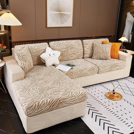 Housses de Coussin Zébrée Velours Pour Siège D'assise pour HOUSSE SIEGES DE CANAPÉ – La Maison De La Housse