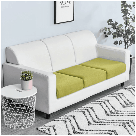 Housse de Coussin Vert Moutarde Pour Siège D'assise De Canapé - Fauteuil - La Maison de la Housse®
