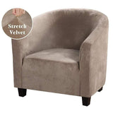 Housse De Fauteuil Club - Velours Khaki - La Maison de la Housse®