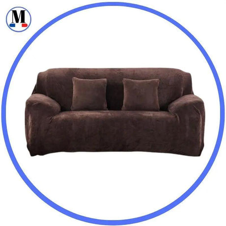 Housse de Canapé Extensible en Velours Coffee pour Housse En Velours – La Maison De La Housse