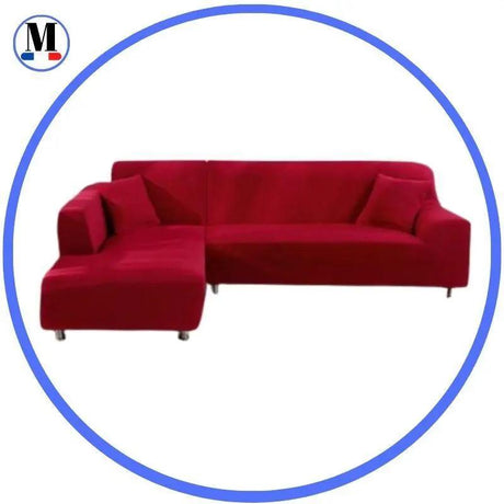 Housse de canapé d’angle Rouge Clair pour Housse De Canapé d'Angle – La Maison De La Housse