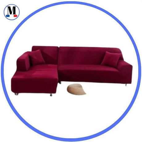 Housse de canapé d’angle Rouge pour Housse De Canapé d'Angle – La Maison De La Housse Canapé Extensible Universelle