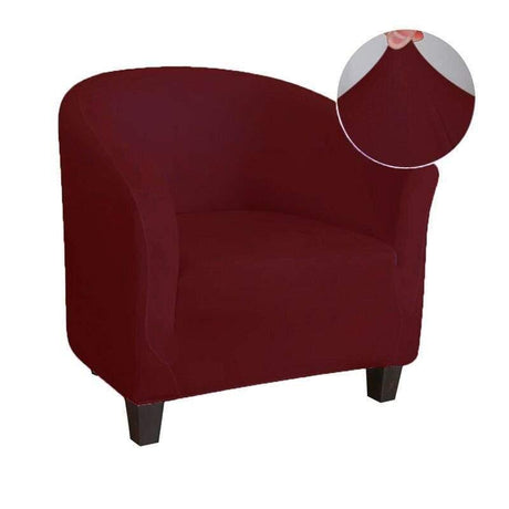 Housse Rouge vin De Fauteuil Club - Extensible - La Maison de la Housse®