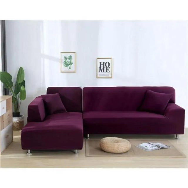 Housse De Canapé d'Angle Violet pour Housse De Canapé d'Angle – La Maison De La Housse Canapé Extensible Universelle
