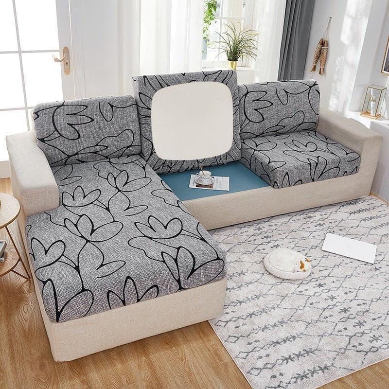 HOUSSES À MOTIFS POUR COUSSIN D'ASSISE DE CANAPÉ D'ANGLE - La Maison de la Housse®