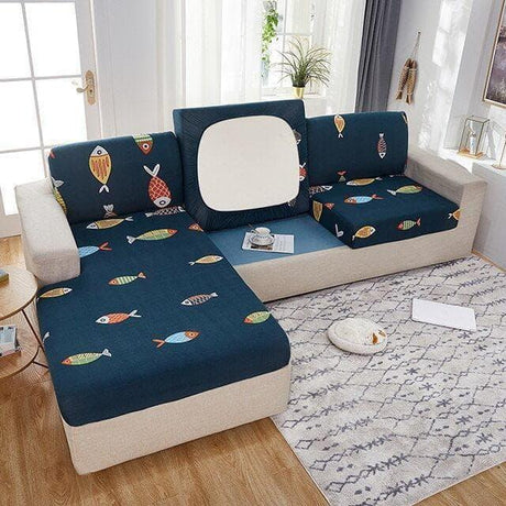 HOUSSES À MOTIFS POUR COUSSIN D'ASSISE DE CANAPÉ D'ANGLE - La Maison de la Housse®