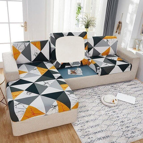 HOUSSES À MOTIFS POUR COUSSIN D'ASSISE DE CANAPÉ D'ANGLE - La Maison de la Housse®