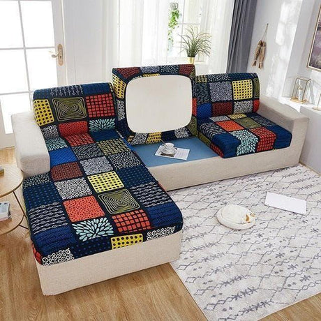HOUSSES À MOTIFS POUR COUSSIN D'ASSISE DE CANAPÉ D'ANGLE - La Maison de la Housse®
