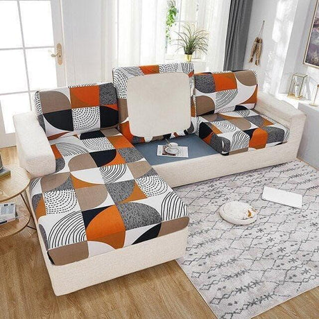HOUSSES À MOTIFS POUR COUSSIN D'ASSISE DE CANAPÉ D'ANGLE - La Maison de la Housse®