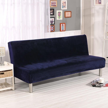 Housses De Canapé Clic Clac En Velours Bleu Nuit - La Maison de la Housse®