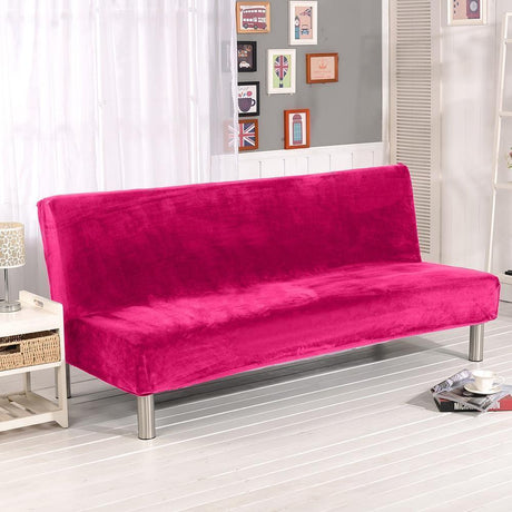 Housses De Canapé Clic Clac En Velours Rose Fushia - La Maison de la Housse®