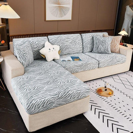 Housses de Coussin Zébrée Velours Pour Siège D'assise - La Maison de la Housse®