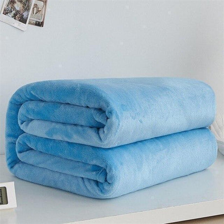 Plaids Bleu Ciel Classique En Polaire Doux - La Maison de la Housse®