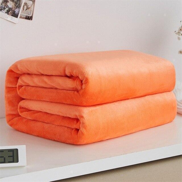 Plaids Orange Classique En Polaire Doux - La Maison de la Housse®