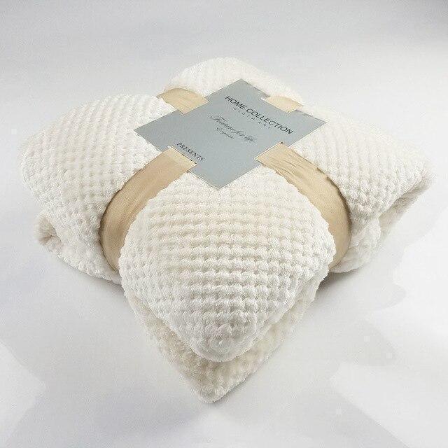 Plaids Polaire Doux Ivoire - Hiver - La Maison de la Housse®