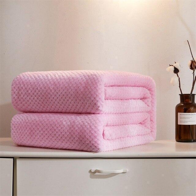Plaids Polaire Doux Rose - Hiver - La Maison de la Housse®