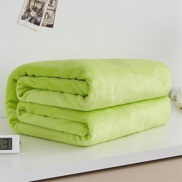 Plaids Vert Classique En Polaire Doux - La Maison de la Housse®