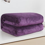 Plaids Violet Foncé Classique En Polaire Doux - La Maison de la Housse®