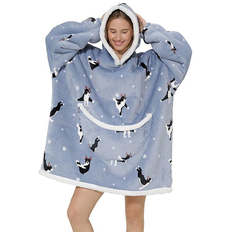 Poncho Pull Over Sweatshirt Plaid - Nouvelle Collection - La Maison de la Housse®