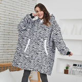 Poncho Pull Over Sweatshirt Plaid Zèbre - Homme & Femme - La Maison de la Housse®