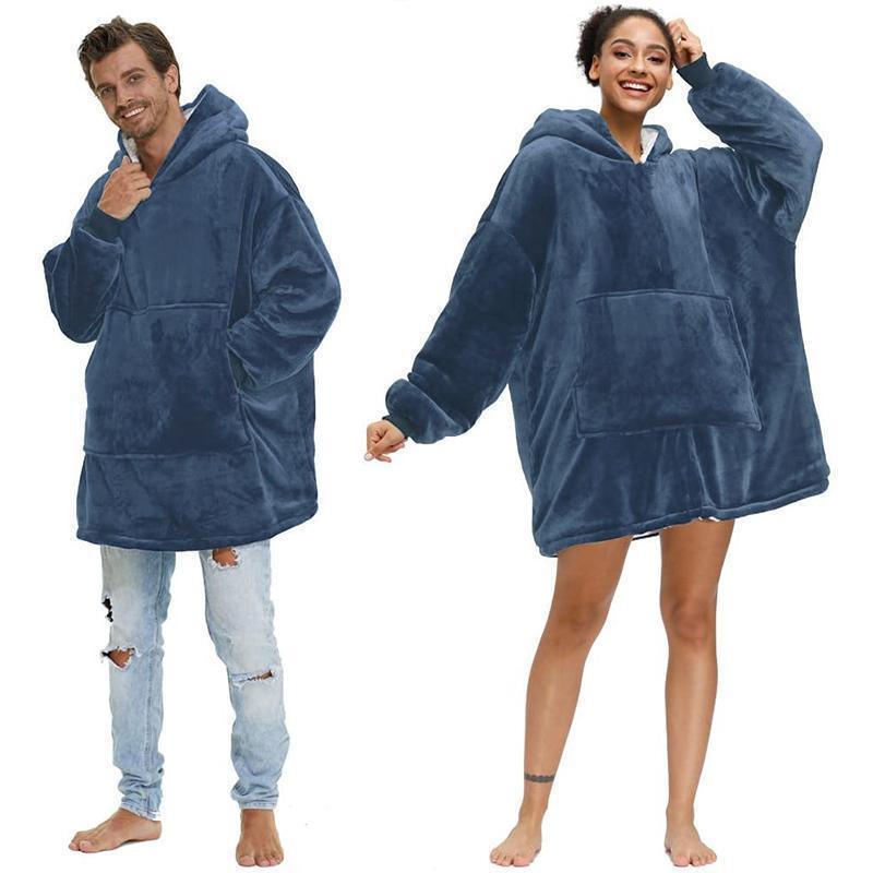 Sweat à Capuche Plaid Poncho Pull - La Maison de la Housse®
