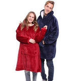 Sweatshirt Poncho Pull Over Plaid Rouge Taille Unique - Homme & Femme - La Maison de la Housse®