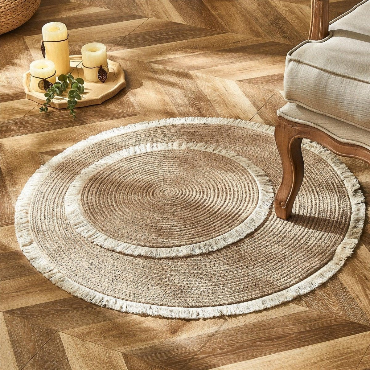 Tapis Rond Design Bohème - La Maison de la Housse®