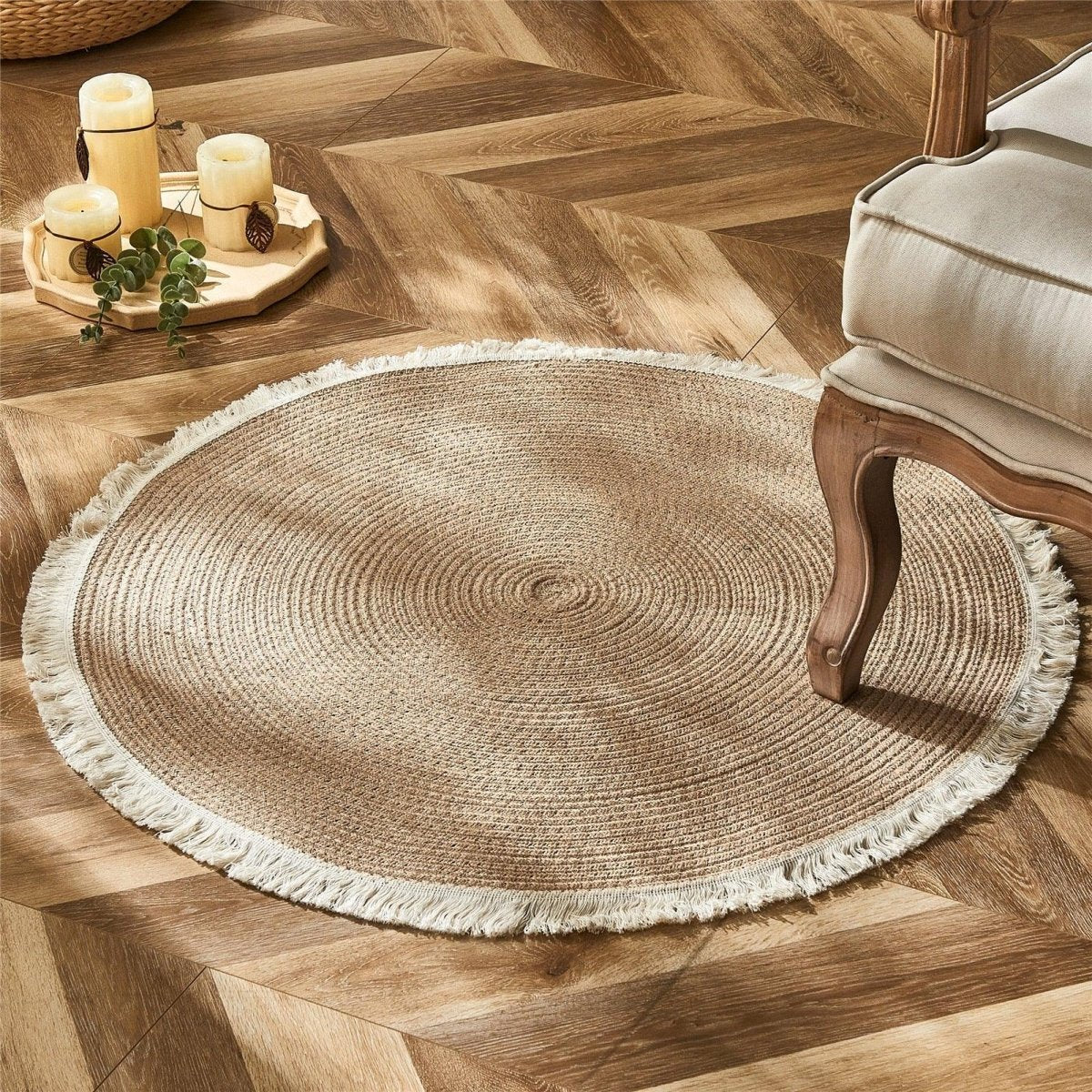 Tapis Rond Design Bohème - La Maison de la Housse®
